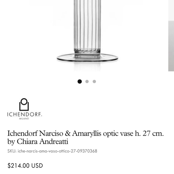 Ichendorf Milano Amaryllis optic vase h.27cm by Chiara Andreatti vase - Picture 6 of 12